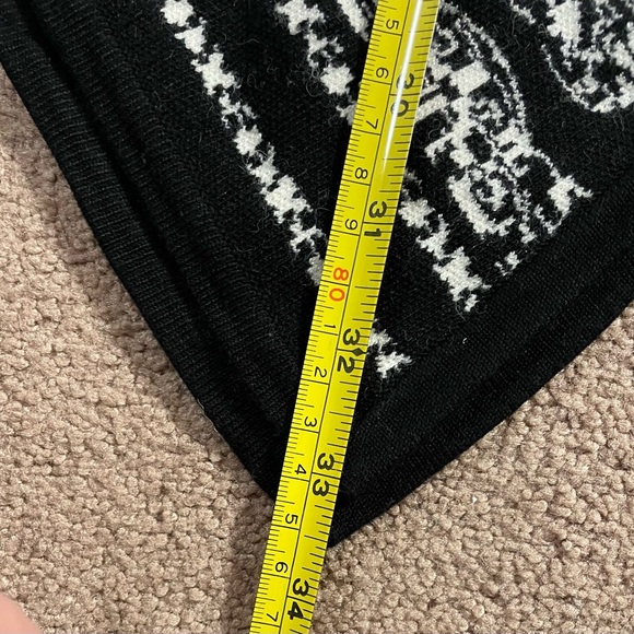 Chico's Knit Poncho Sweater Size S/M Brown Leopard Animal Print Triangle Cape - Picture 5 of 5